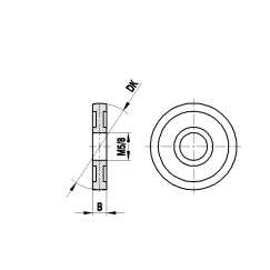 M8 сферический диск из высокопрочной стали, DK 20 мм, B 2 мм, для систем ZEISS A-5555-0204