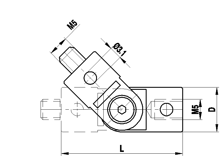 M5 титановый шарнир, диапазон наклона 180°, 37.2 г, для систем ZEISS A-5555-0219